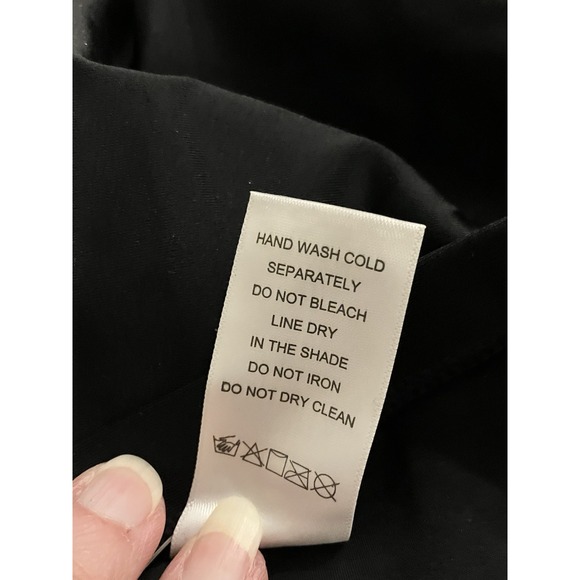 Meet.Curve Swimsuit 2 Piece XL High Waist Bottom Halter Top NWT Black - Picture 6 of 7